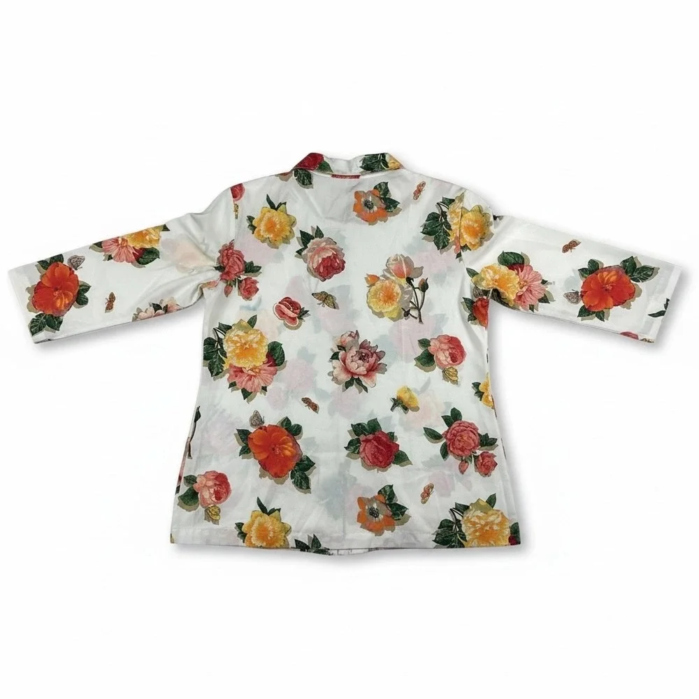 Vintage Victoria's Secret Collection Floral Pajama Set L 1995 Button Top Pants‎